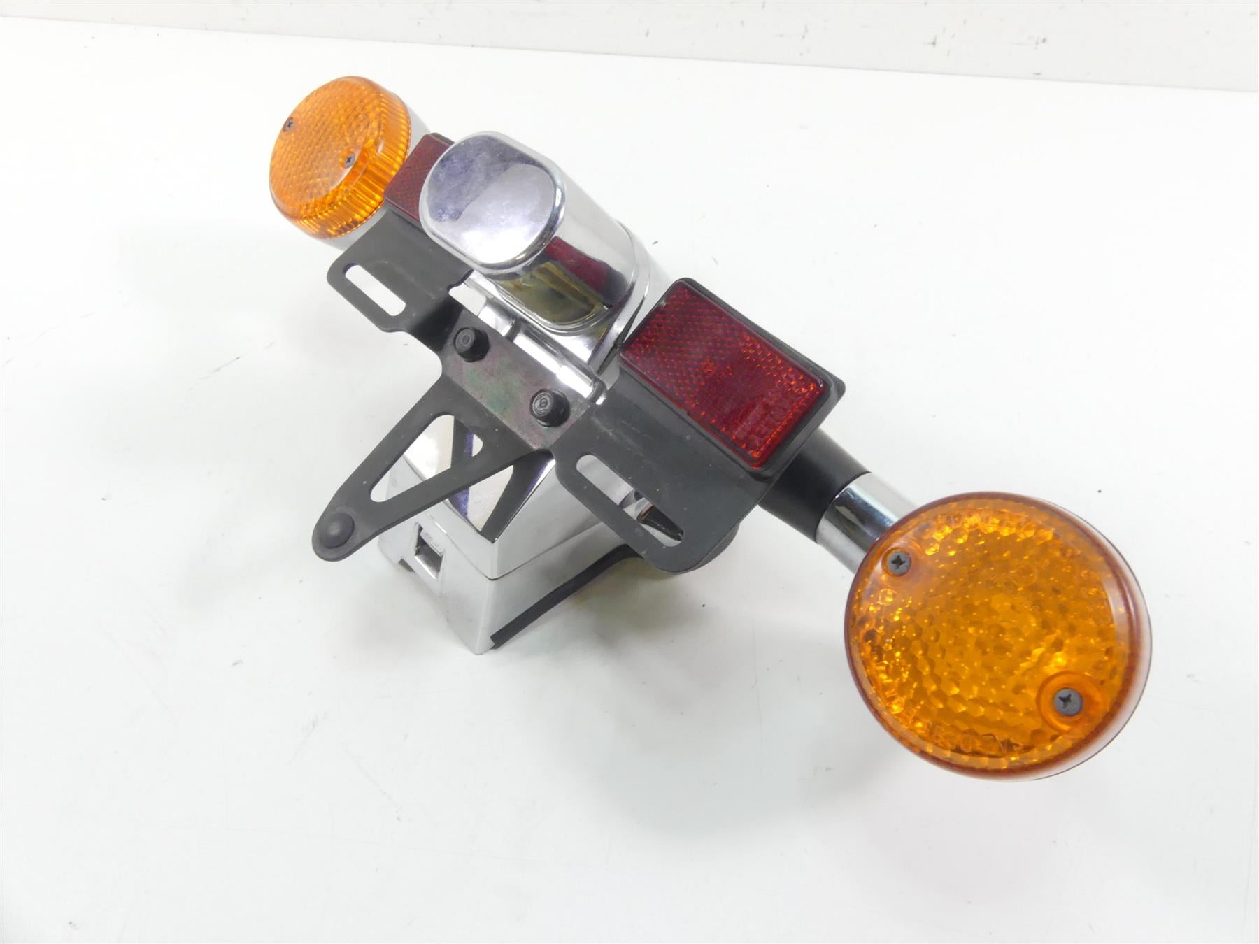 1998 Honda Shadow VT1100T Rear Blinker Turn Signal + Plate Holder 80121-MZ0-700 {{ shop.shopifyCountryName }} - Mototech271