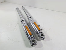 Load image into Gallery viewer, 2009 Harley FXCWC Softail Rocker Chrome Front Fork Leg Set 46950-08 46953-08
