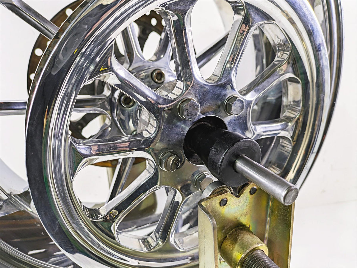 2004 Big Dog Chopper Straight Billet Rear Wheel Rim & Pulley 8.5x18 65T Pulley {{ shop.shopifyCountryName }} - Mototech271