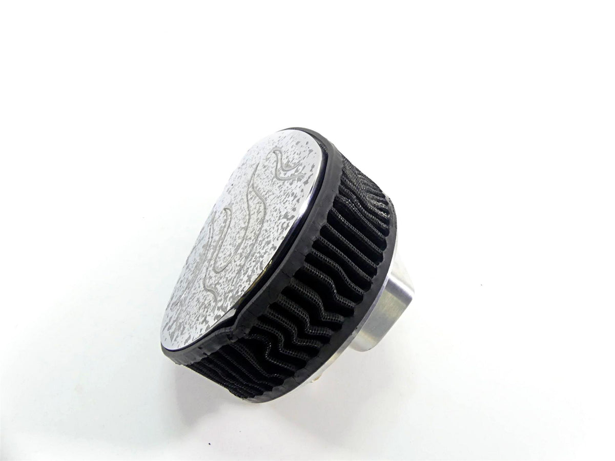 2002 Honda VTX1800 R Tear Drop Flames Aluminum Air Cleaner Breather Filter {{ shop.shopifyCountryName }} - Mototech271