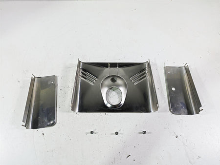 2002 Harley FLSTC Softail Heritage Stainless Lamp Headlight Cover Set 67808-86 {{ shop.shopifyCountryName }} - Mototech271