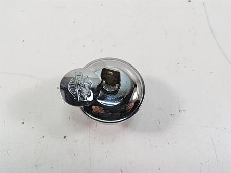 2006 Harley Softail FXSTSI Springer Chrome Fuel Gas Cap & Key {{ shop.shopifyCountryName }} - Mototech271