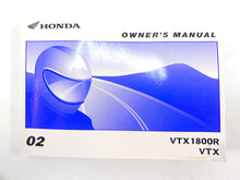 Load image into Gallery viewer, 2002 Honda VTX1800 R Oem Owners Manuel Book 00X31-MCV-6000 31MCV600 | Mototech271
