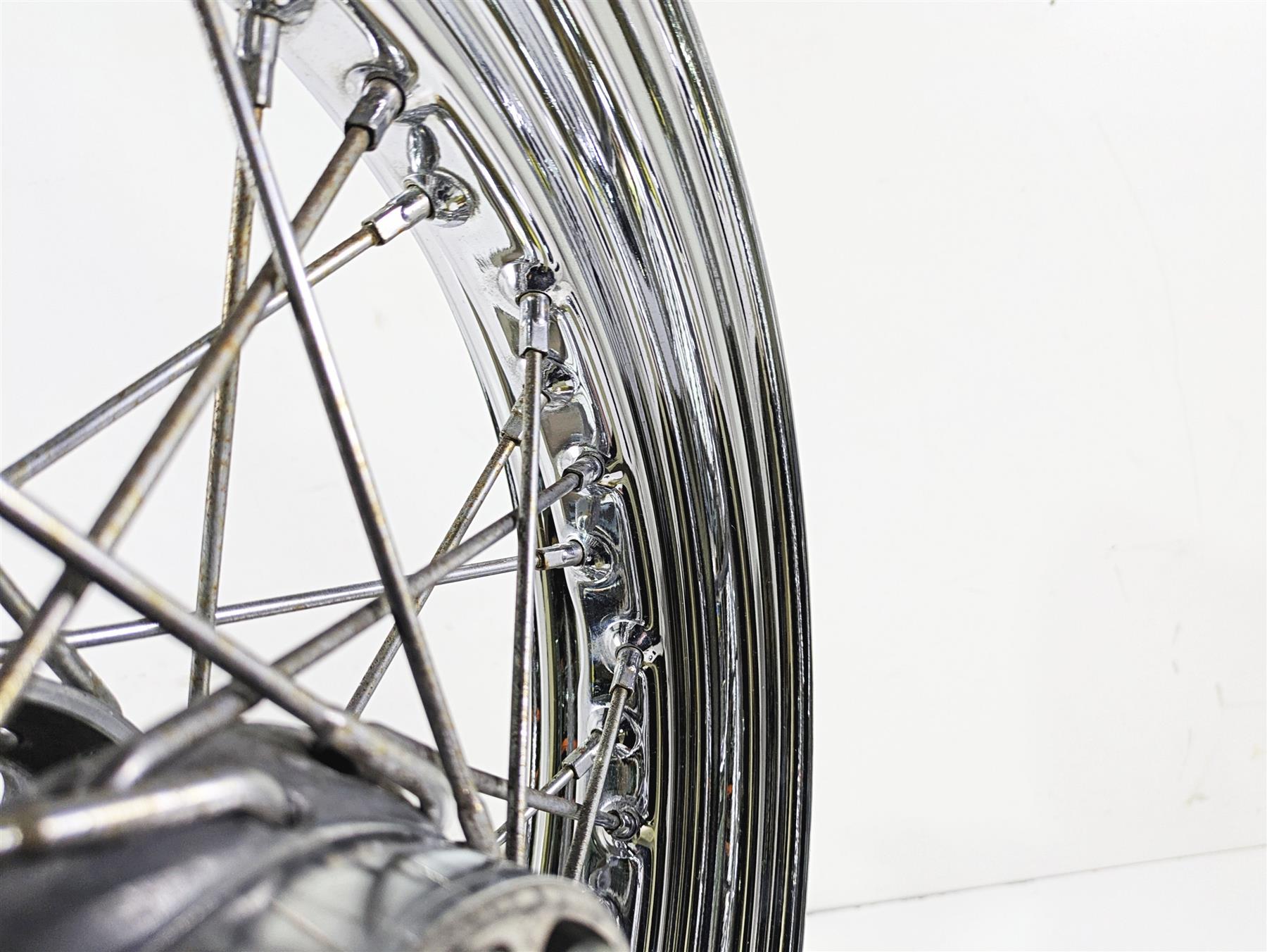 2016 Harley FLSTC Softail Heritage Front Wheel Rim & Cover 16x3 Wobble 41559-08 {{ shop.shopifyCountryName }} - Mototech271