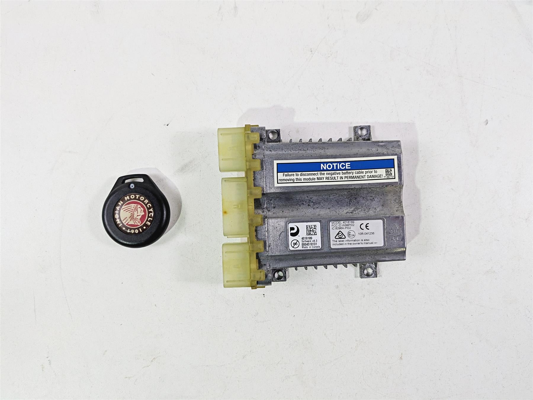 2017 Indian Chieftain Limited Vcm Vehicle Control Module & Fob 4016189 4014121 {{ shop.shopifyCountryName }} - Mototech271