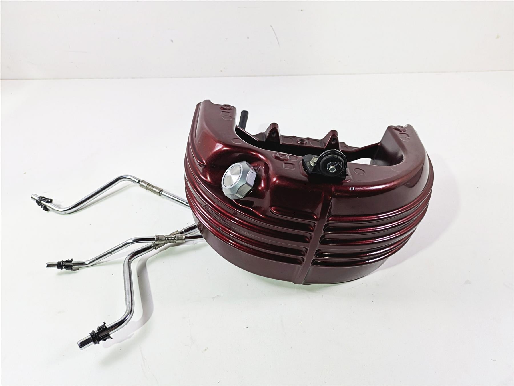 2008 Harley FXCWC Softail Rocker Oil Tank Reservoir Deep Red Pearl 62547-08