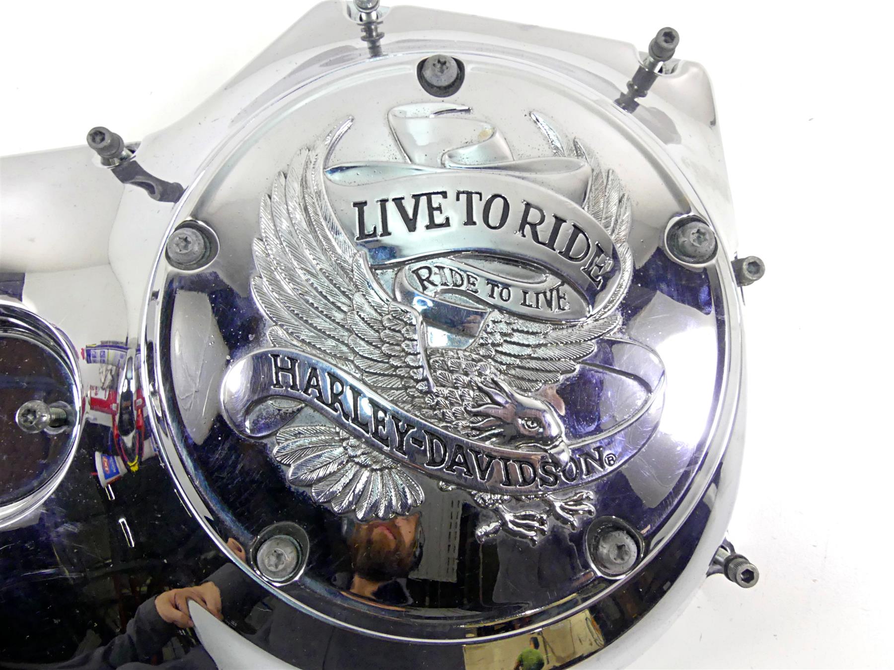 2002 Harley FLSTCI Softail Heritage Outer Primary Drive Clutch Cover 60506-99 {{ shop.shopifyCountryName }} - Mototech271