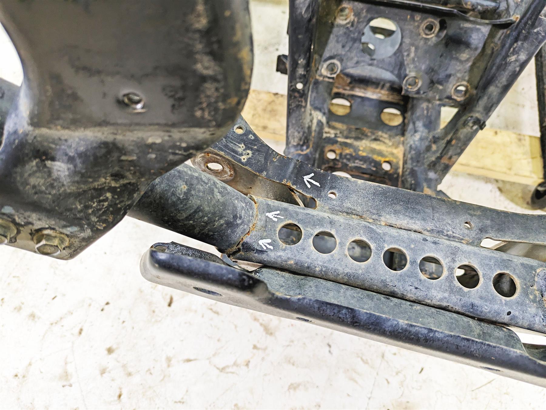 2019 Polaris RZR XP 1000 EPS Bent Front Subframe Sub Frame Chassis 1024369 {{ shop.shopifyCountryName }} - Mototech271
