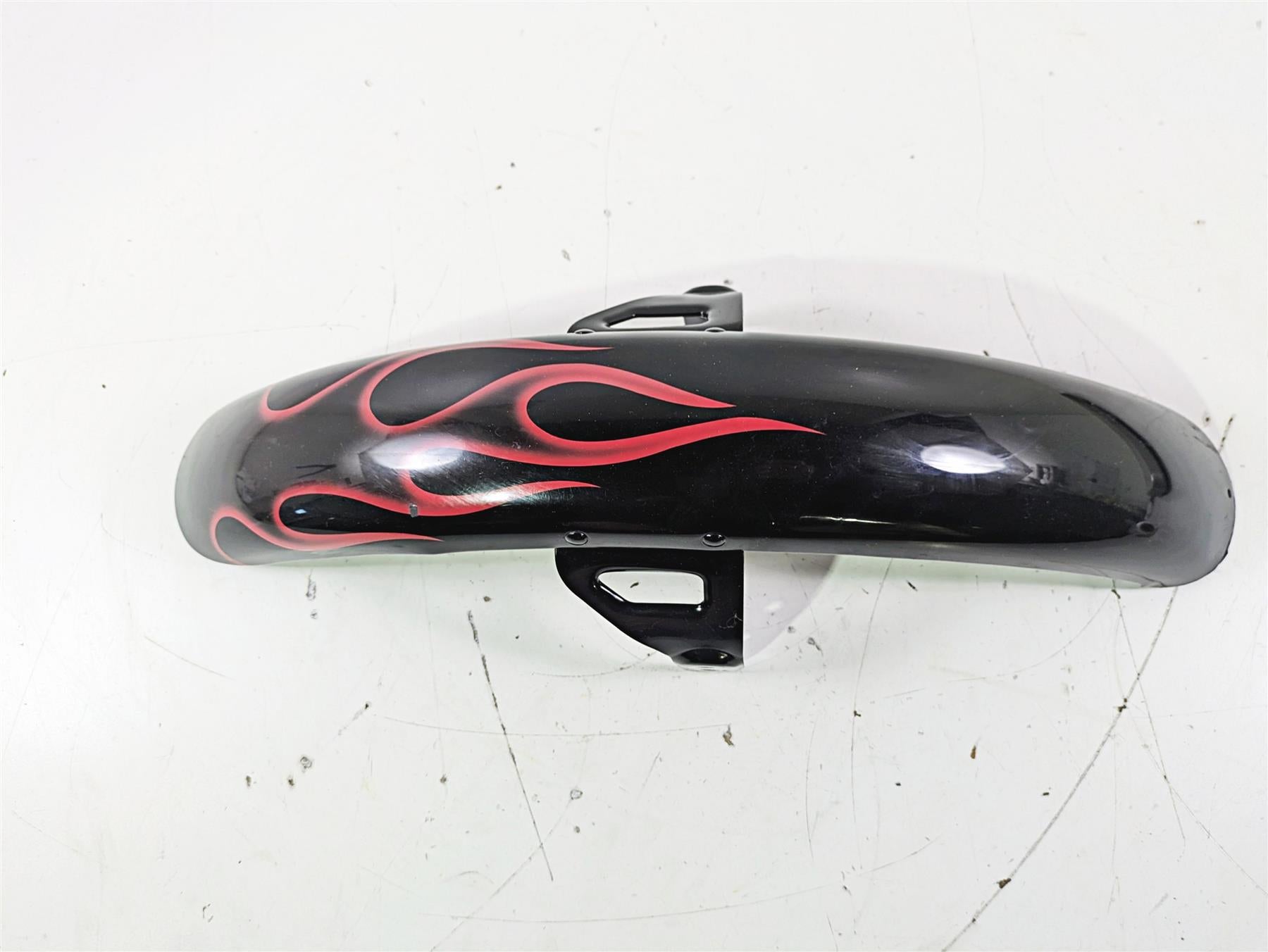 2007 Harley FXDWG Dyna Wide Glide Front Fender Red Flames 60141-06B {{ shop.shopifyCountryName }} - Mototech271