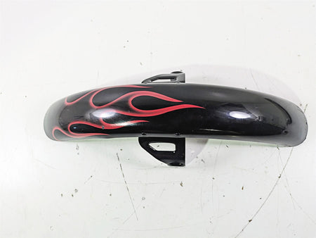 2007 Harley FXDWG Dyna Wide Glide Front Fender Red Flames 60141-06B {{ shop.shopifyCountryName }} - Mototech271
