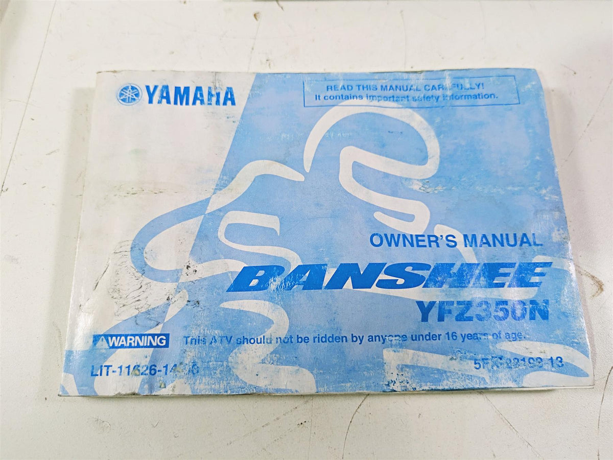 2001 Yamaha Banshee YFZ350 Owners Manual & Tips Book 5FK-28199-13 {{ shop.shopifyCountryName }} - Mototech271