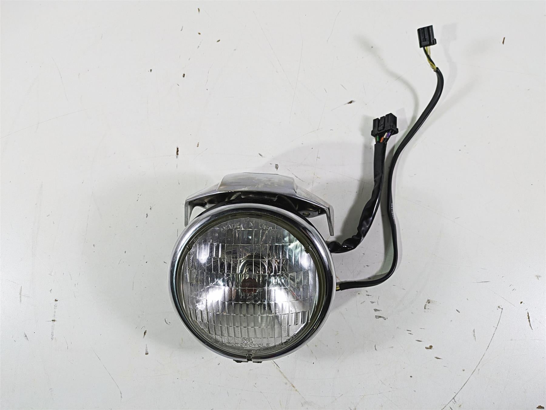 2003 Harley Dyna FXDL Low Rider 100TH Headlight Head Light & Visor 67672-96B {{ shop.shopifyCountryName }} - Mototech271