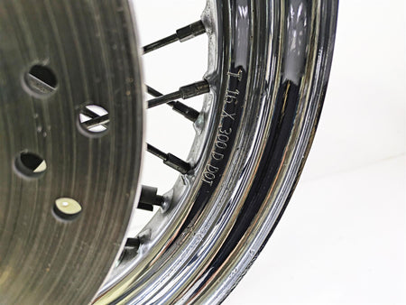 1992 Harley FLSTC Softail Heritage 16x3 Front Wheel Spoke Rim + Cover 43005-86 {{ shop.shopifyCountryName }} - Mototech271
