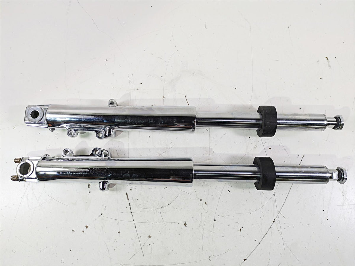 2003 Harley Touring FLHTCUI E-Glide 100th Chrome Front Fork Legs 41mm 46495-02A {{ shop.shopifyCountryName }} - Mototech271