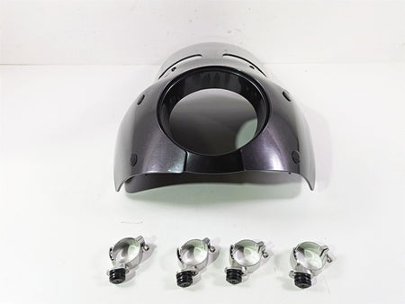 2011 Harley FXDC Dyna Super Glide Front Nose Headlight Cover Windshield & Mount {{ shop.shopifyCountryName }} - Mototech271