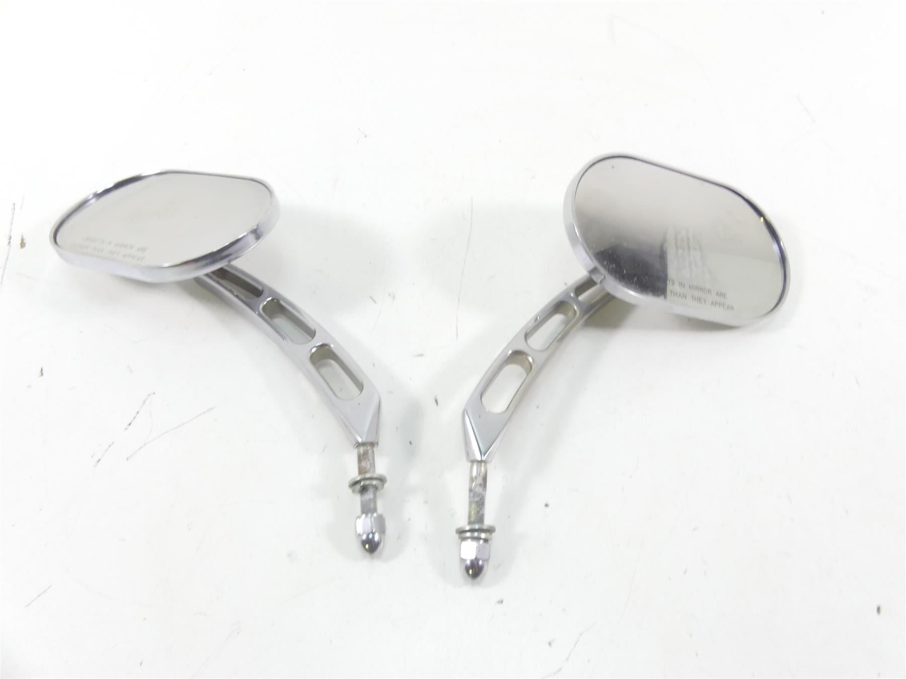 2002 Harley Touring FLHRCI Road King Oem Chrome Oval Rear View Mirror Set {{ shop.shopifyCountryName }} - Mototech271