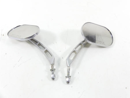2002 Harley Touring FLHRCI Road King Oem Chrome Oval Rear View Mirror Set {{ shop.shopifyCountryName }} - Mototech271