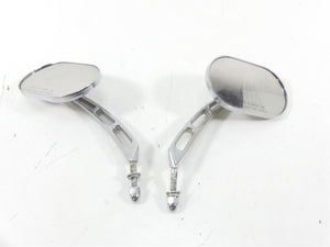 2002 Harley Touring FLHRCI Road King Oem Chrome Oval Rear View Mirror Set
