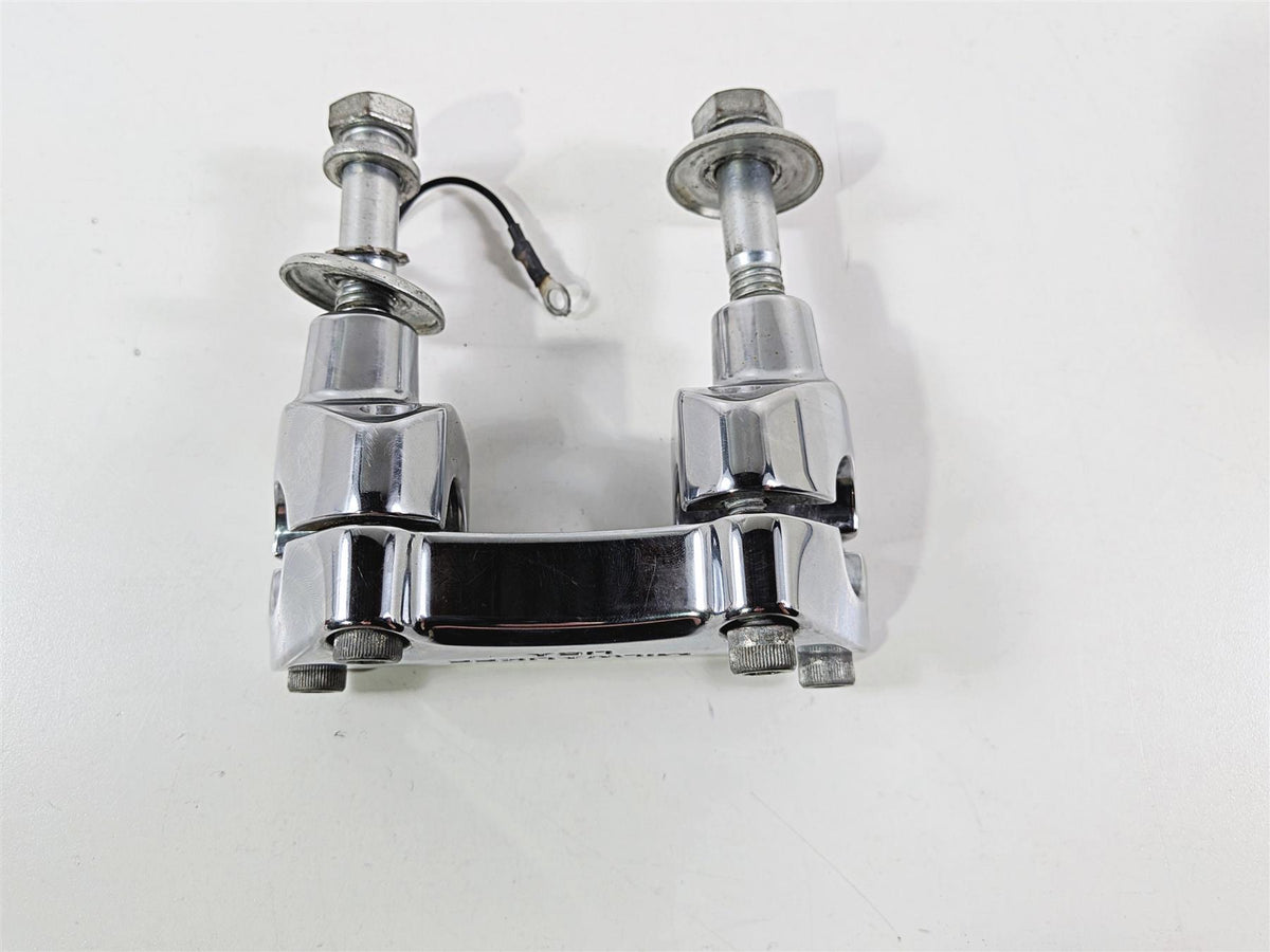 2011 Harley FXDF Dyna Fat Bob Chrome Milwaukee Handlebar Riser Clamps 55900025 {{ shop.shopifyCountryName }} - Mototech271