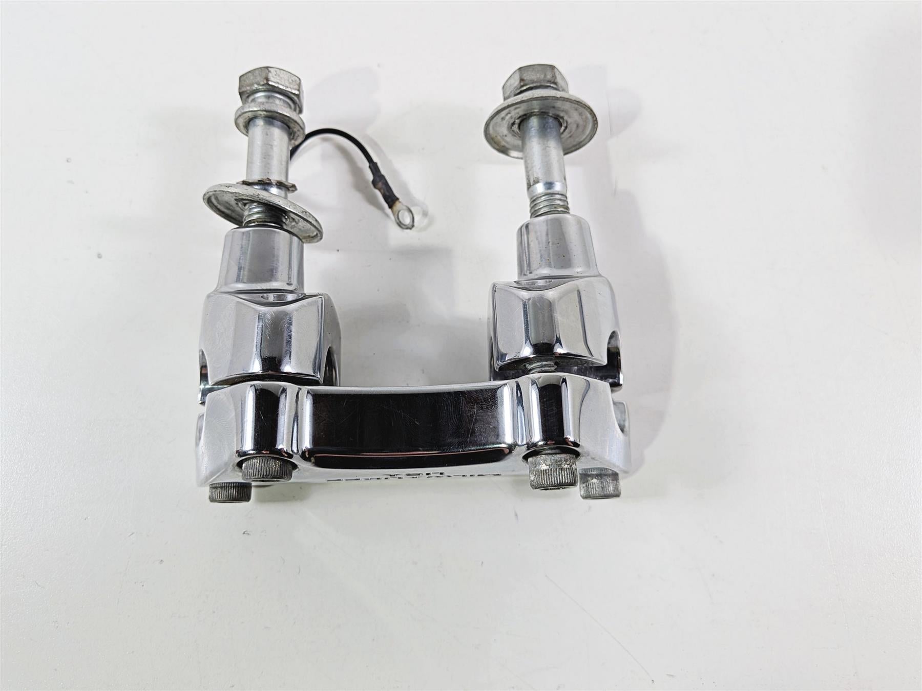 2011 Harley FXDF Dyna Fat Bob Chrome Milwaukee Handlebar Riser Clamps 55900025 {{ shop.shopifyCountryName }} - Mototech271