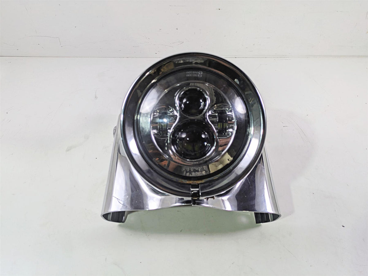 2007 Harley Touring FLHRSE CVO Road King Chrome Nacelle Headlight Set 67674-03 {{ shop.shopifyCountryName }} - Mototech271