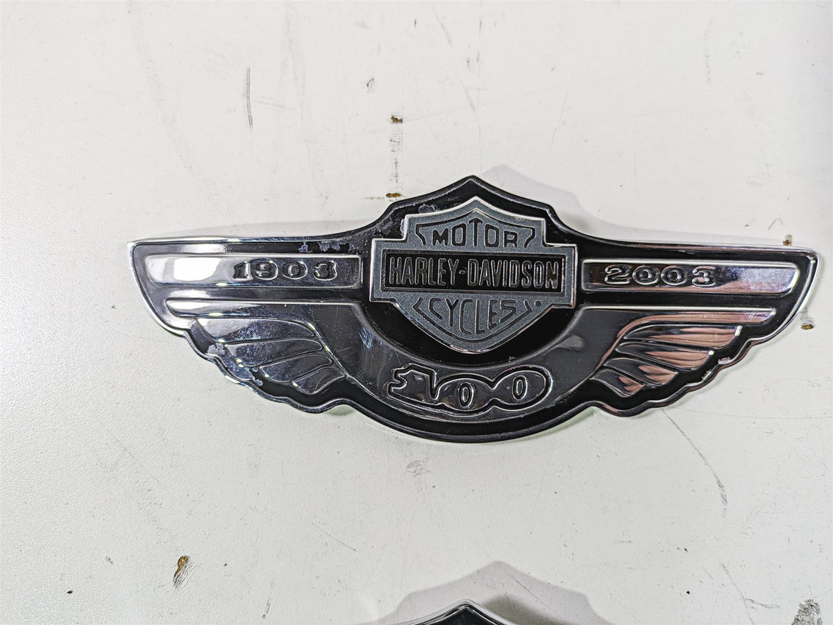 2003 Harley Dyna FXDL Low Rider 100TH Tank Emblems Badges 62230-03A 62231-03A {{ shop.shopifyCountryName }} - Mototech271