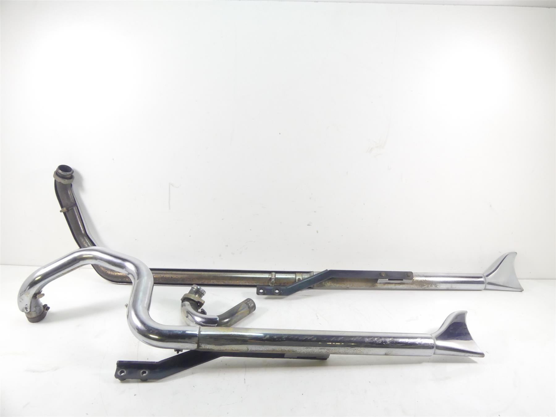 2005 Harley Softail FLSTSC Heritage Springer Samson Cholo Fishtail Exhaust 30" {{ shop.shopifyCountryName }} - Mototech271