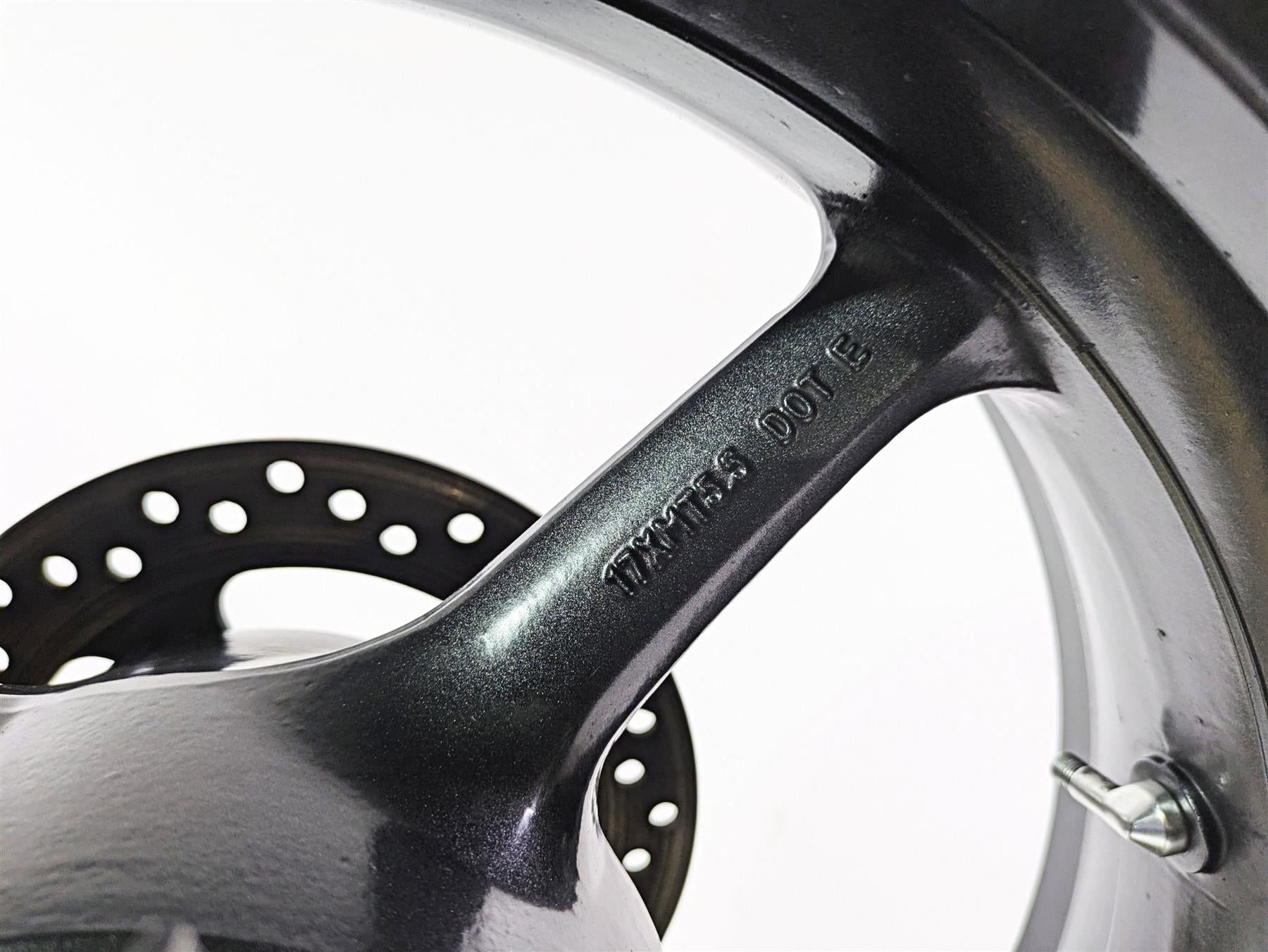 2012 Triumph Daytona 675 17x5.5 Rear Wheel Rim Graphite T2010842 {{ shop.shopifyCountryName }} - Mototech271