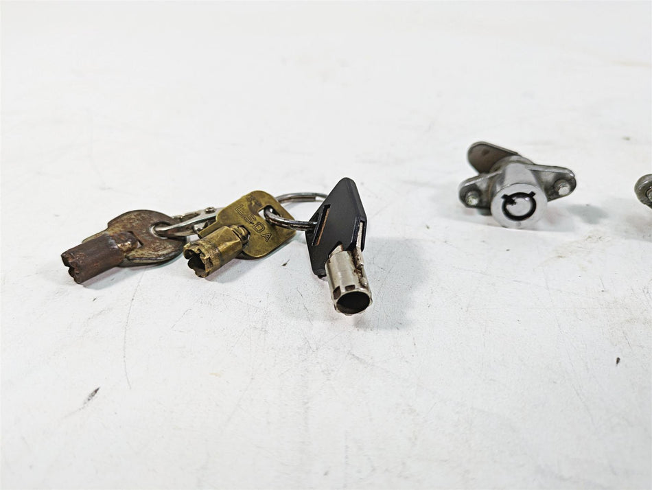 1999 Harley Touring FLHTC Electra Glide Tank Lid Bag Locks & 3 Keys 61029-92A {{ shop.shopifyCountryName }} - Mototech271