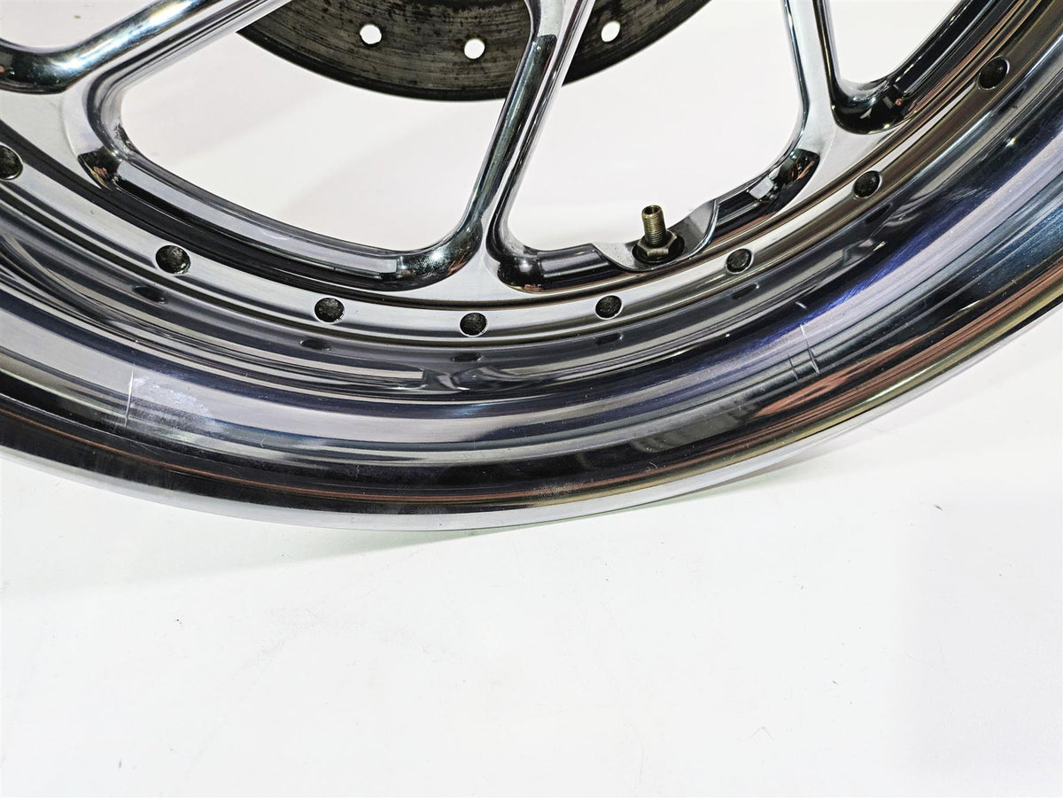 2007 Harley Touring FLHRSE CVO Road King Front Rear Chrome Wheel Set 44612-07 {{ shop.shopifyCountryName }} - Mototech271