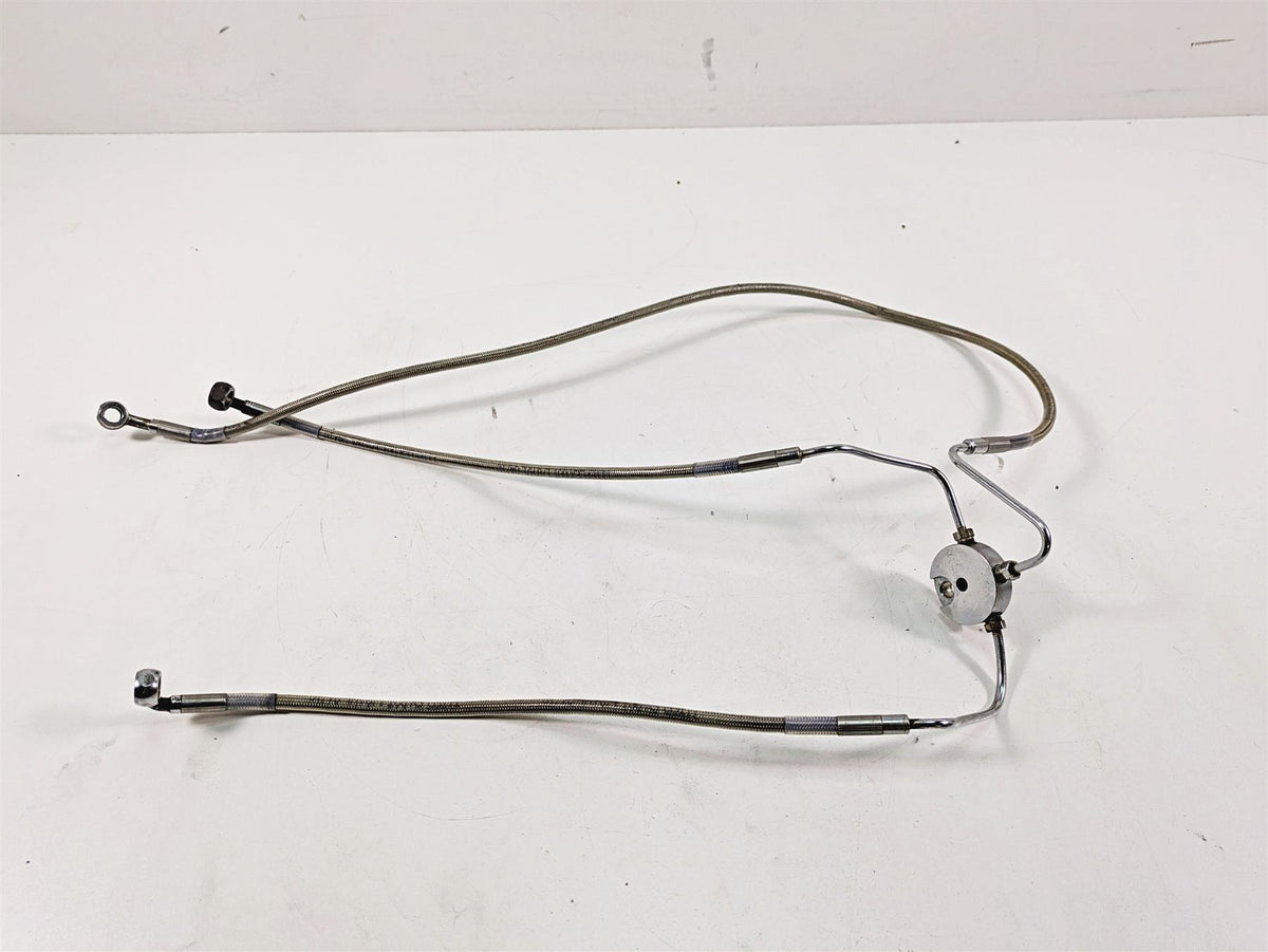 2006 Harley Touring FLHXI Street Glide 16 1/2" Ape Hanger Front Brake Line Set {{ shop.shopifyCountryName }} - Mototech271