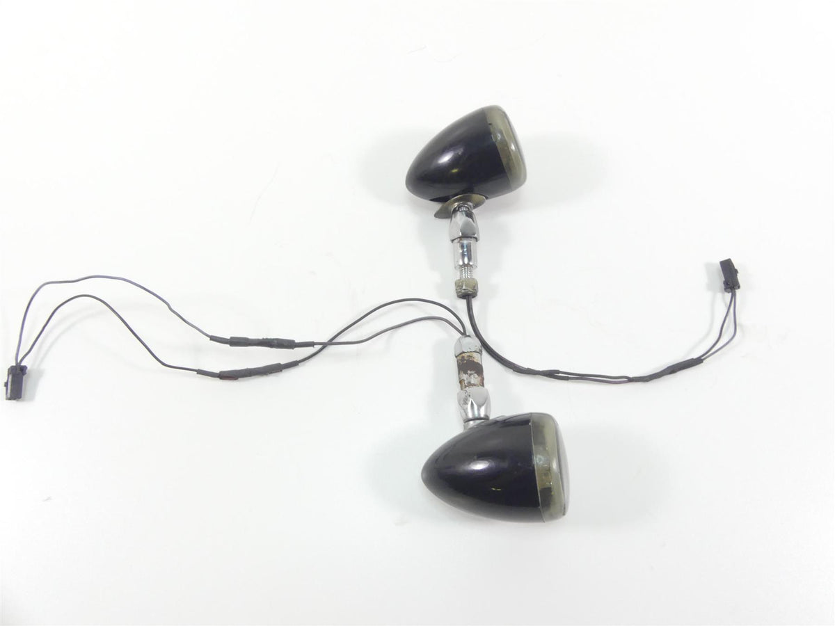 2008 Harley Softail FLSTSB Cross Bones Rear Smoked Led Blinker Signals 68804-06 {{ shop.shopifyCountryName }} - Mototech271