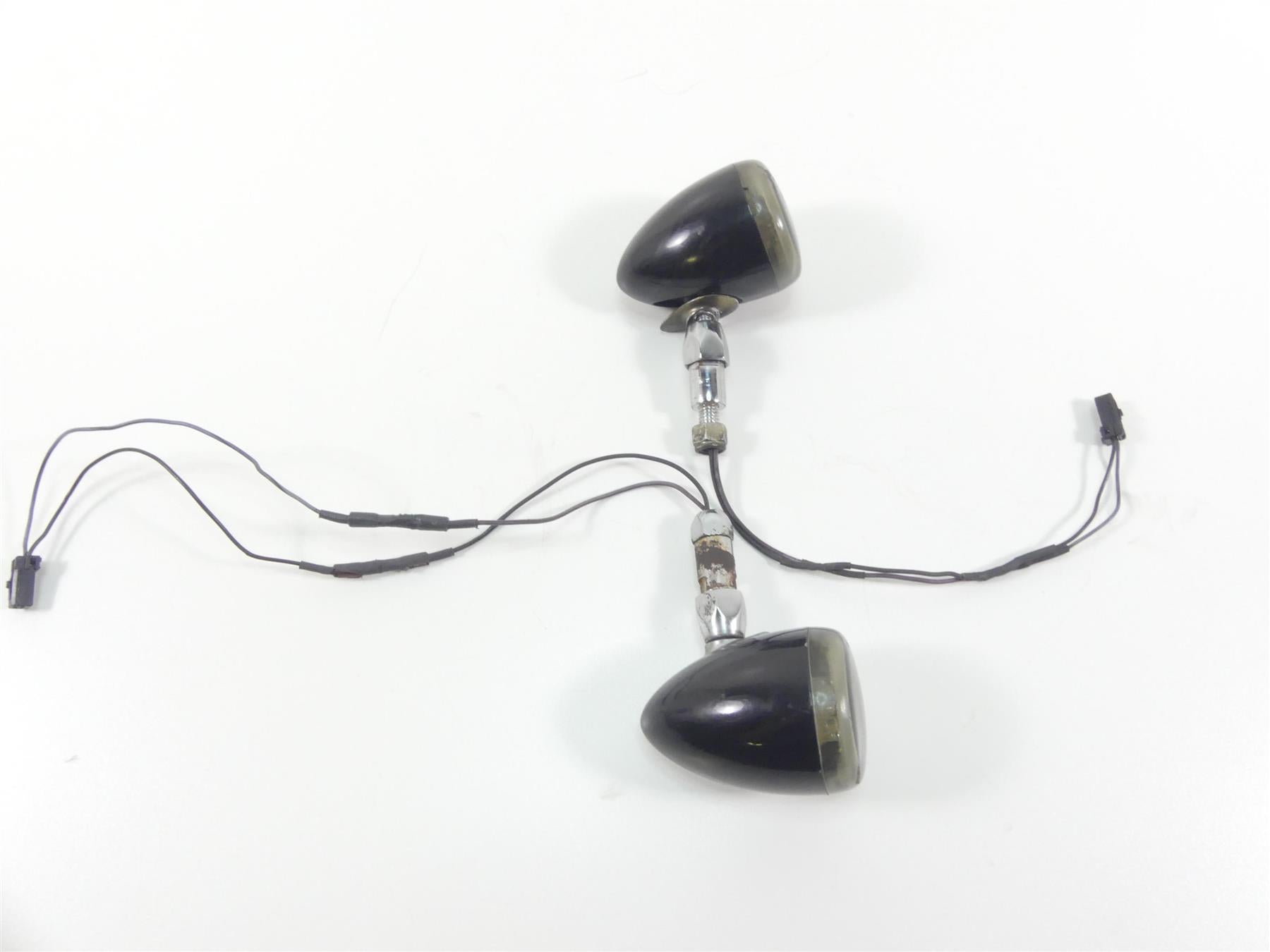 2008 Harley Softail FLSTSB Cross Bones Rear Smoked Led Blinker Signals 68804-06 {{ shop.shopifyCountryName }} - Mototech271