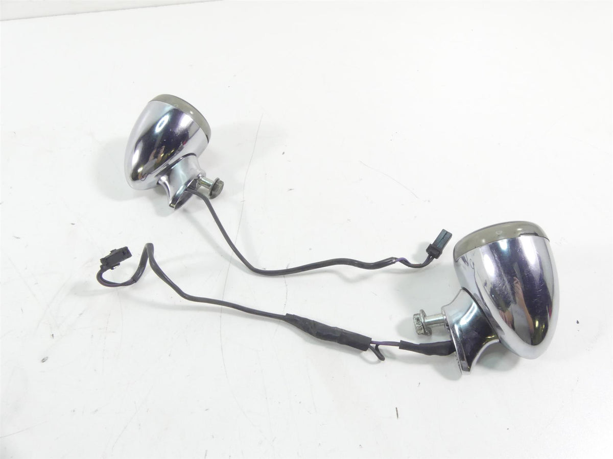 2009 Harley FXDF Dyna Fat Bob Rear Smoked Blinker Turn Signal Set 68977-00 {{ shop.shopifyCountryName }} - Mototech271