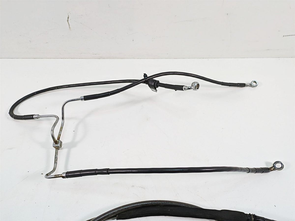 2009 Harley FXDF Dyna Fat Bob Brake Line Clutch Throttle Cable Set 9.5" Riser {{ shop.shopifyCountryName }} - Mototech271