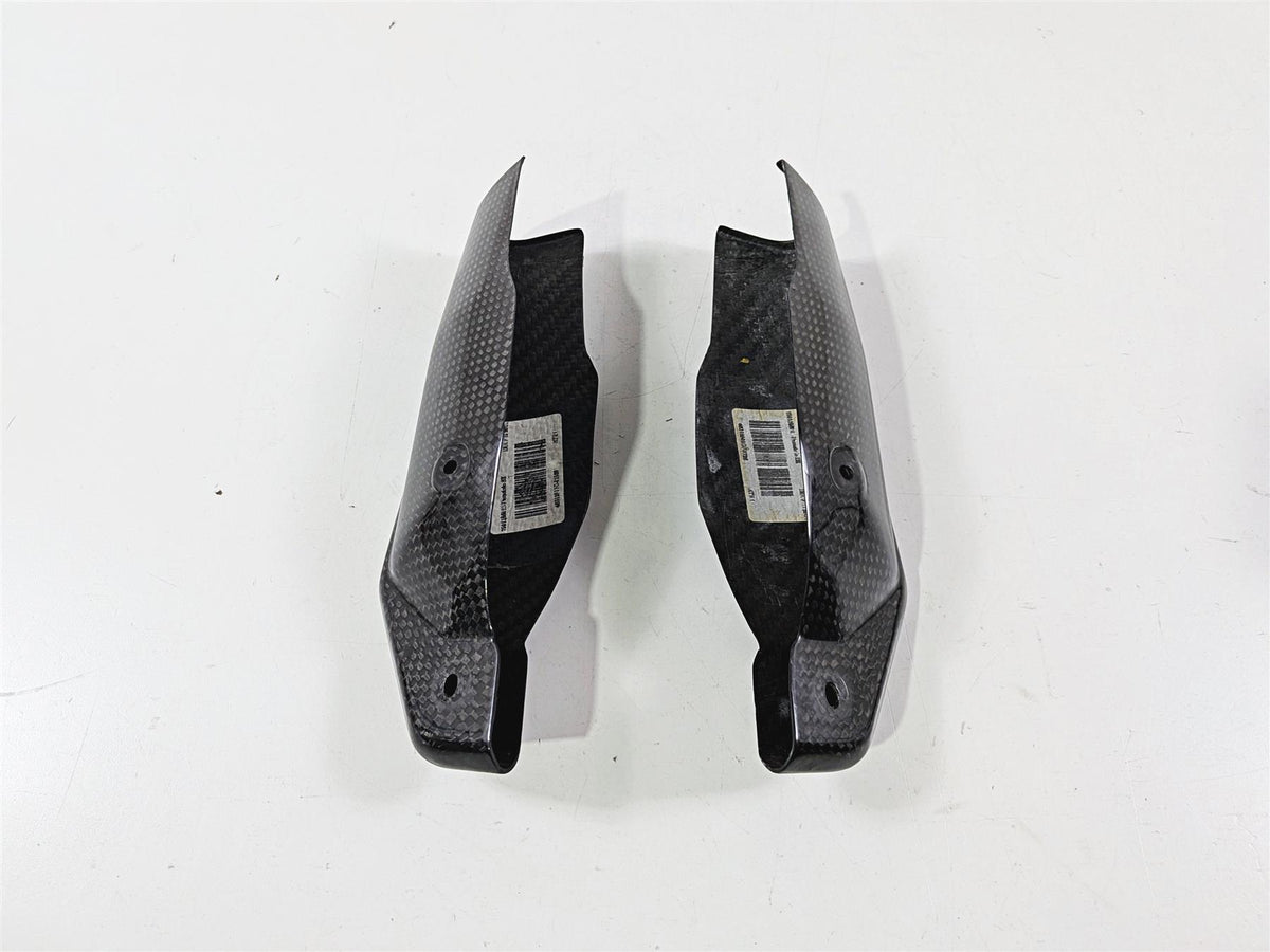 2009 Ducati Hypermotard 1100 S Lower Carbon Fiber Fork Guard Cover Set 46012811-Mototech271