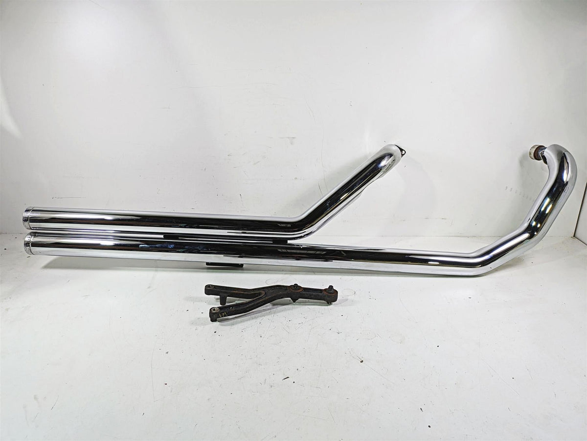 2002 Honda VTX1800 Retro Hard Krome 3" Big Straights Exhaust System Set 45-2830 {{ shop.shopifyCountryName }} - Mototech271