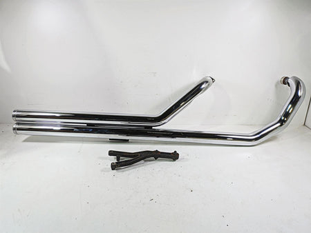 2002 Honda VTX1800 Retro Hard Krome 3" Big Straights Exhaust System Set 45-2830 {{ shop.shopifyCountryName }} - Mototech271