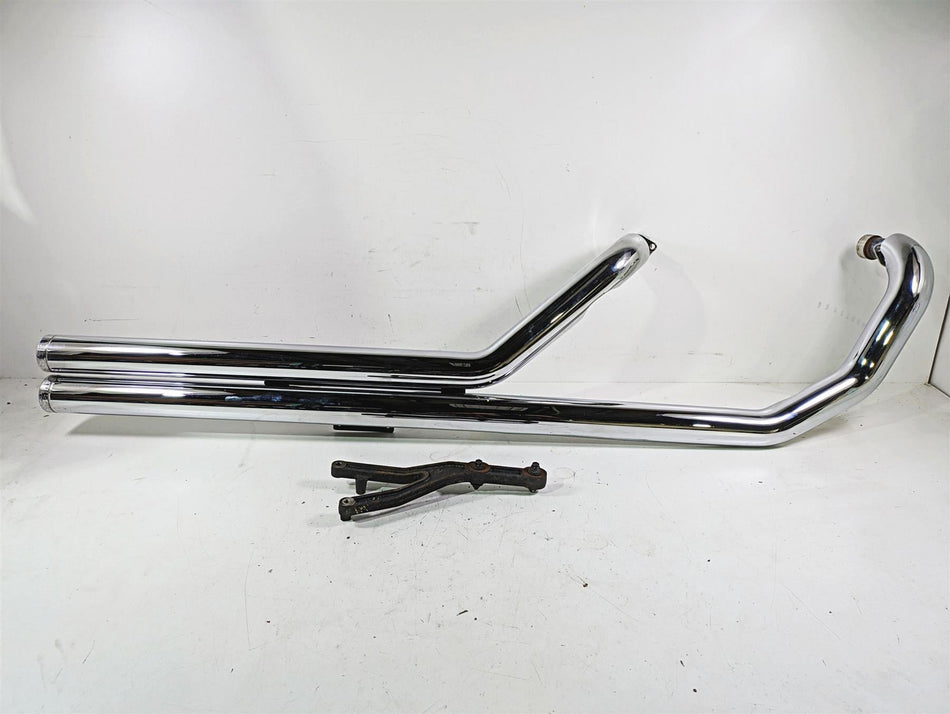 2002 Honda VTX1800 Retro Hard Krome 3" Big Straights Exhaust System Set 45-2830 {{ shop.shopifyCountryName }} - Mototech271