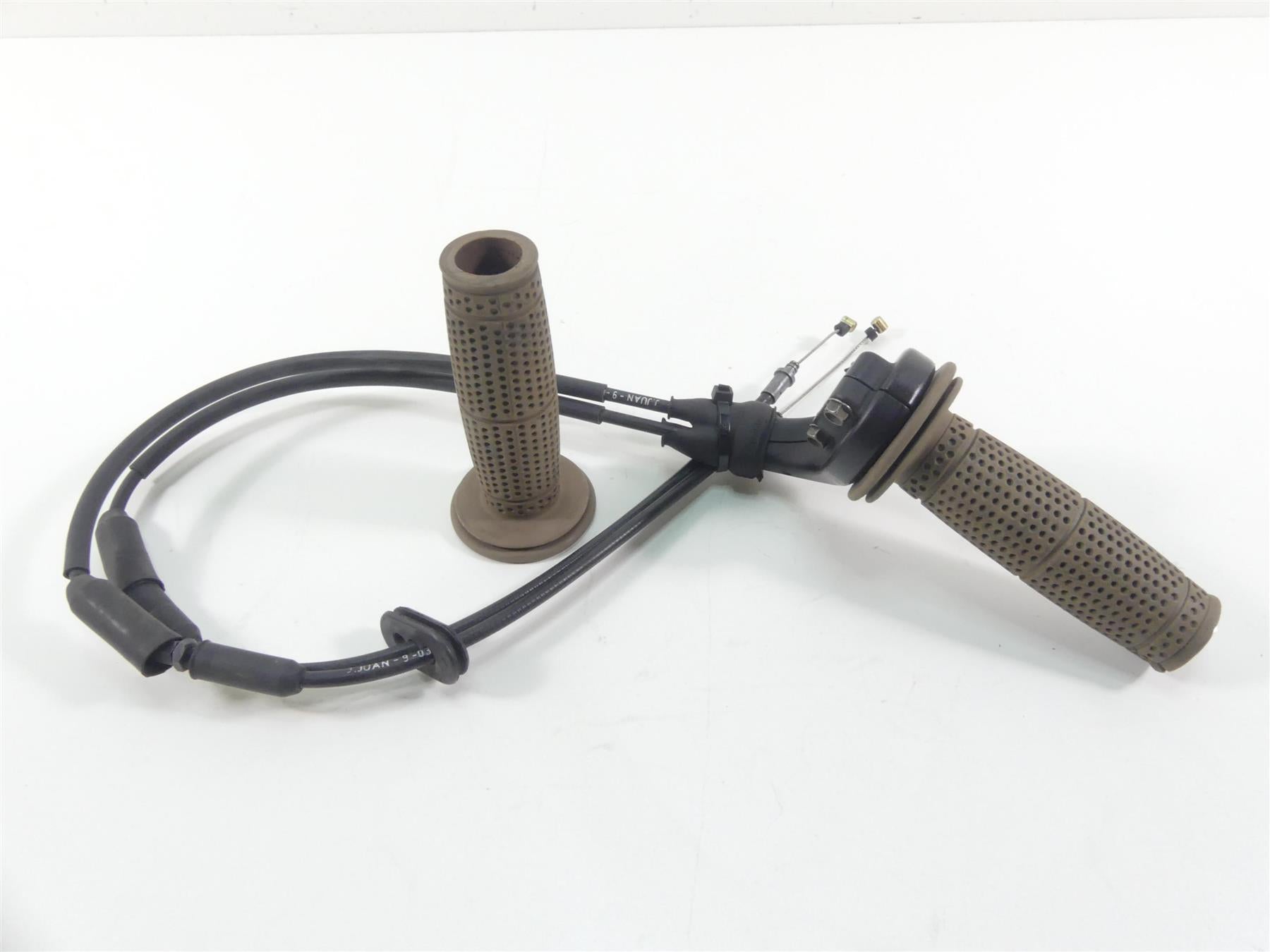 2004 Ducati 999 SBK Throttle Cable Steering Handlebar Grip Set 65420161A {{ shop.shopifyCountryName }} - Mototech271