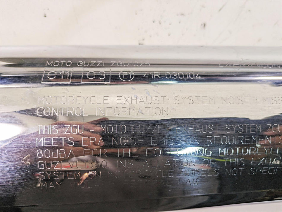2014 Moto Guzzi California 1400 T Exhaust Pipe Muffler Set & Mounts B064126 {{ shop.shopifyCountryName }} - Mototech271