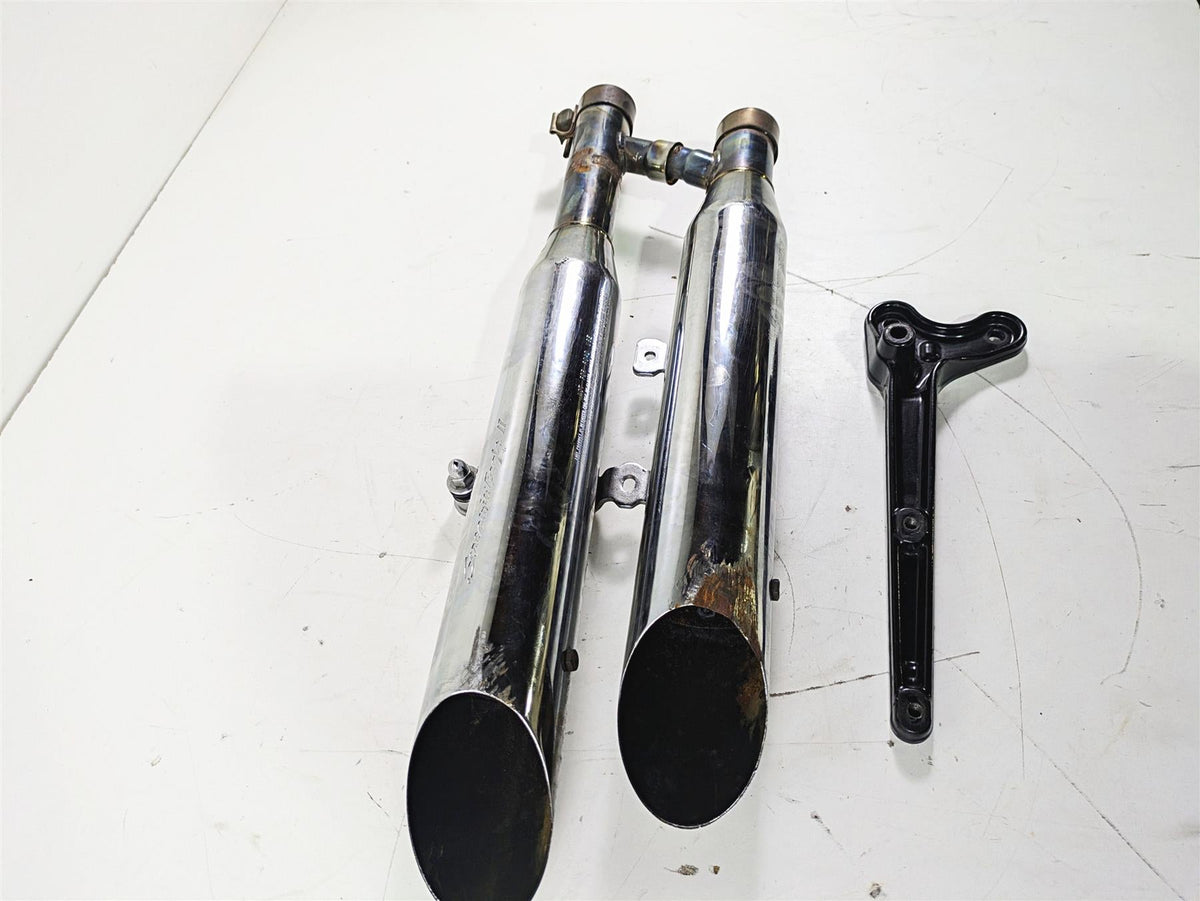 2004 Harley Softail FLSTF Fat Boy Screamin Eagle Slash Cut Exhaust Set 80445-03 {{ shop.shopifyCountryName }} - Mototech271