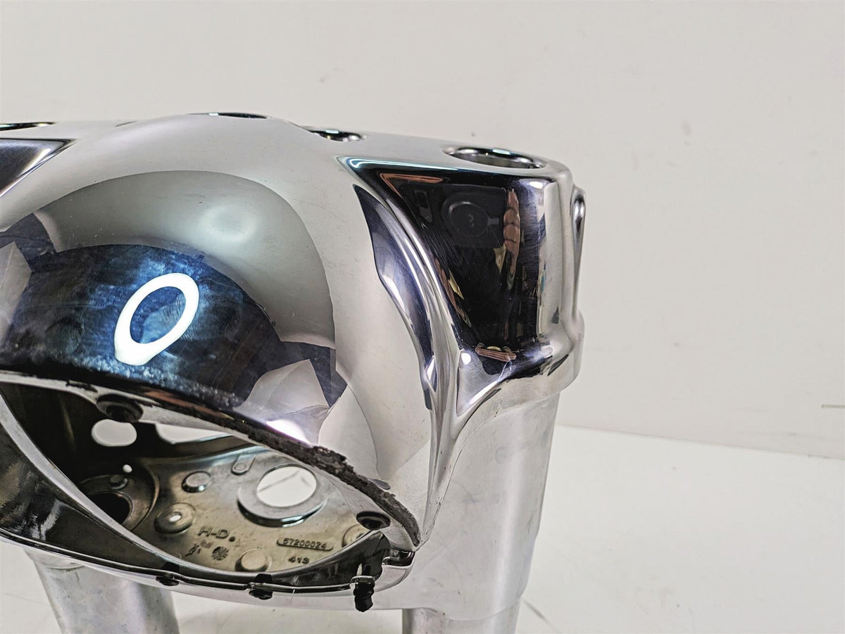 2012 Harley FLD Dyna Switchback Chrome Headlight Head Light Nacelle Set 61400078 {{ shop.shopifyCountryName }} - Mototech271