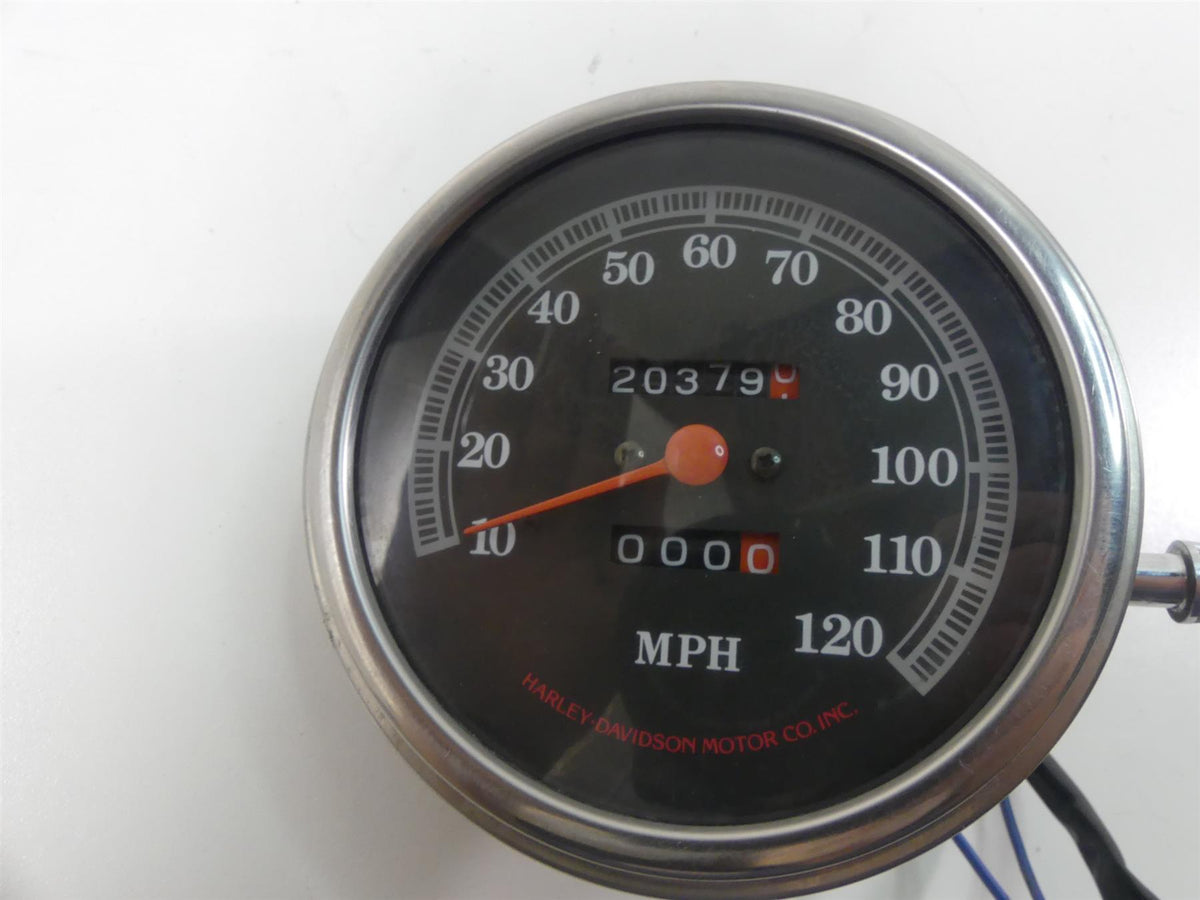 1993 Harley FXSTS Softail Springer Speedometer Gauge Instrument - 20K 67011-91 {{ shop.shopifyCountryName }} - Mototech271