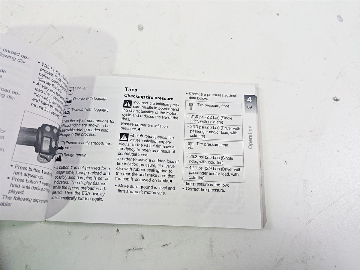2010 BMW R1200GS K25 Owners Manual Booklet 01418520397 {{ shop.shopifyCountryName }} - Mototech271