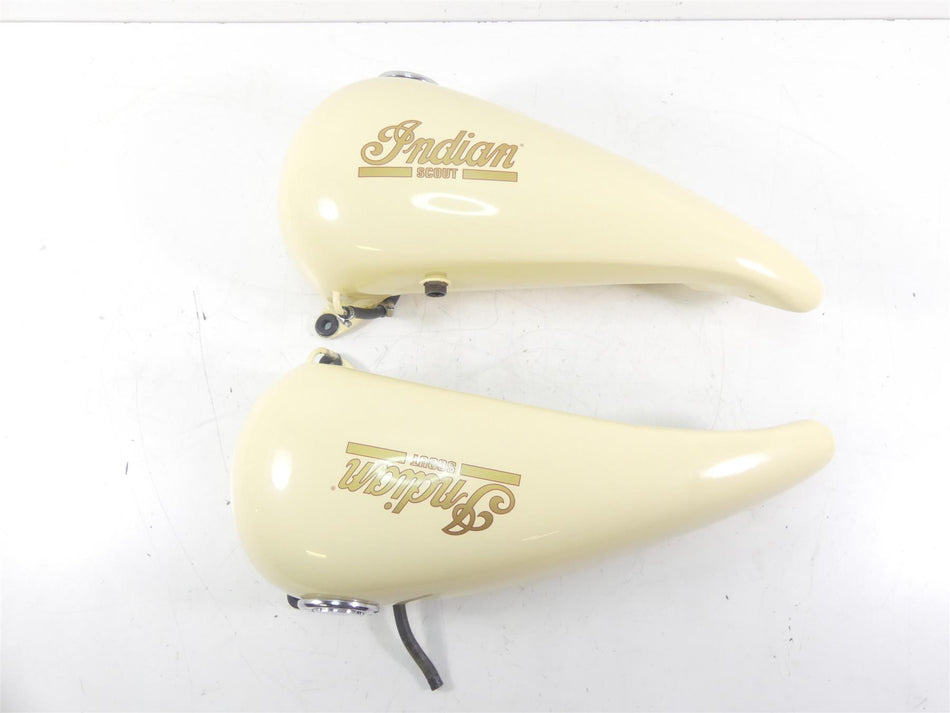 2001 Indian Centennial Scout Cream Fuel Gas Petrol Tank Set -Read 89-134 {{ shop.shopifyCountryName }} - Mototech271