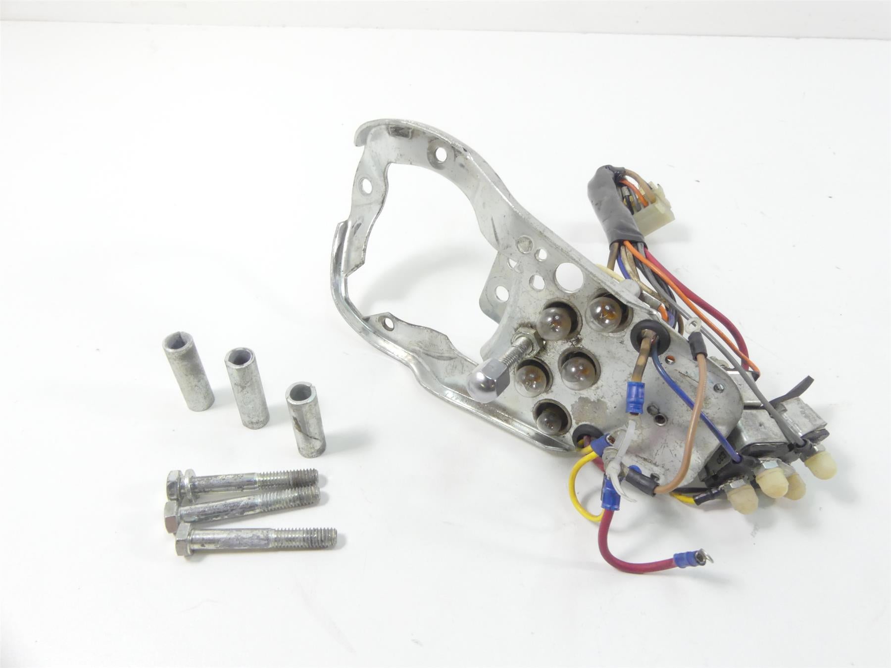 1993 Harley FXSTS Softail Springer Ign Switch Mount + Instrument Lights 70936-91 | Mototech271
