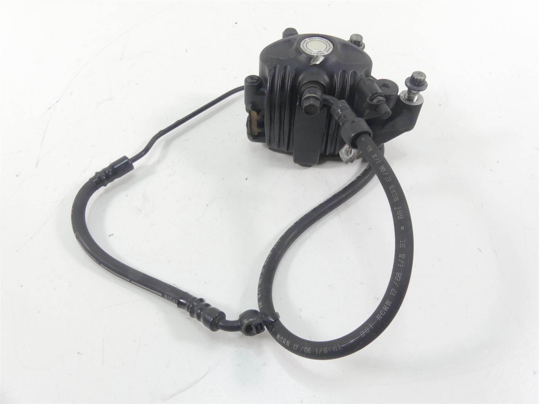2007 Harley Sportster XL1200 Nightster Front Brake Caliper & Line 44121-07A {{ shop.shopifyCountryName }} - Mototech271
