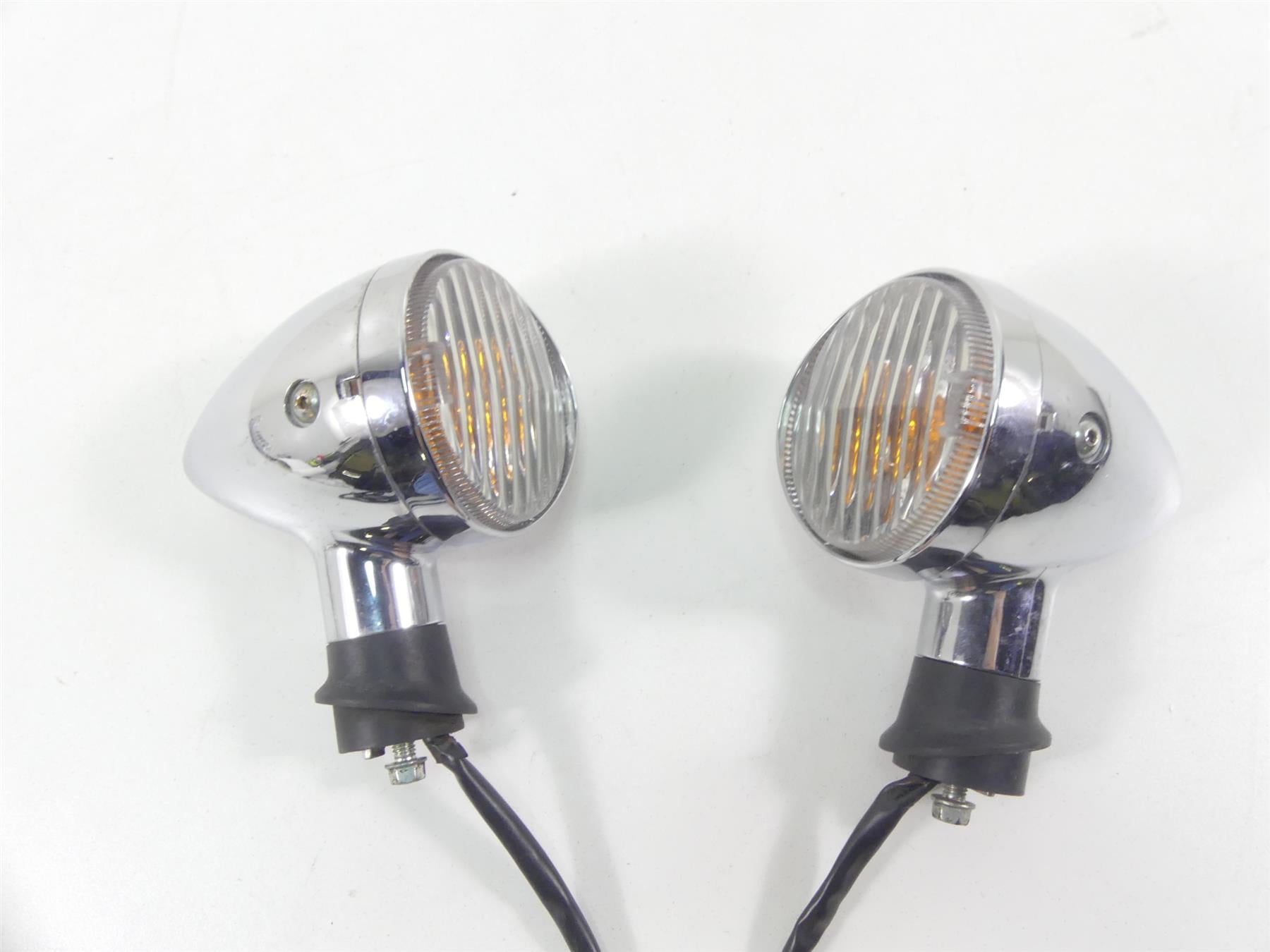 2007 Honda VTX1800 T1 Rear Chrome Blinker Turn Signal Lights Set 33400-MCV-R11 {{ shop.shopifyCountryName }} - Mototech271