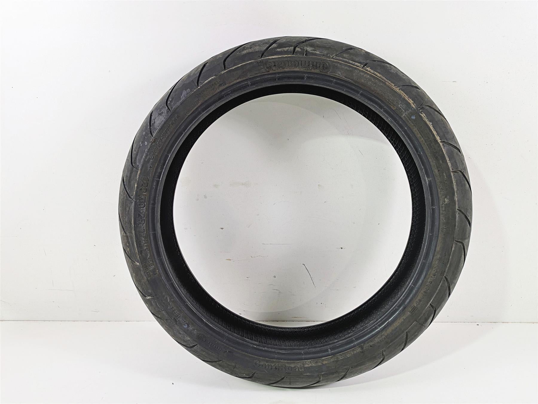 Used Front Motorcycle Tire Continental Conti Road TWI 120/70 ZR17 02447220000 {{ shop.shopifyCountryName }} - Mototech271